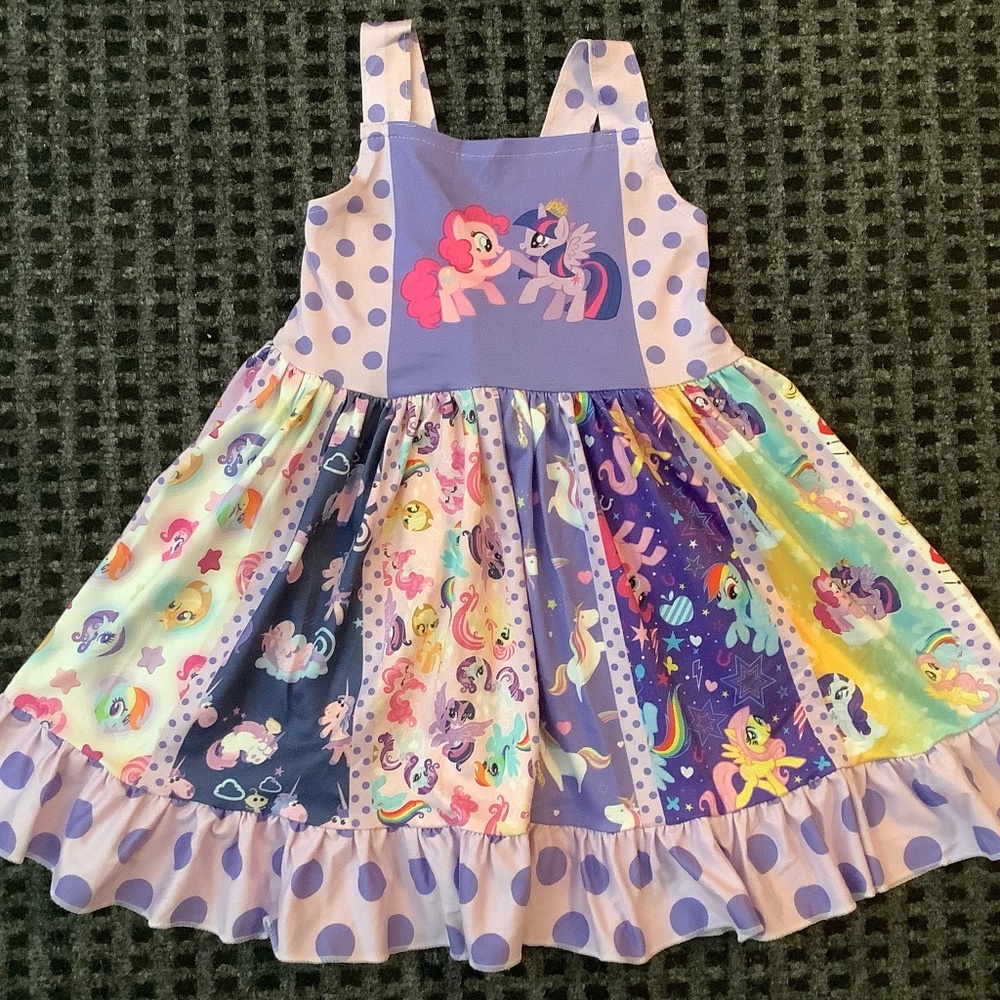 My Little Pony toddler girls knit ruffle twirl dress S 2T
